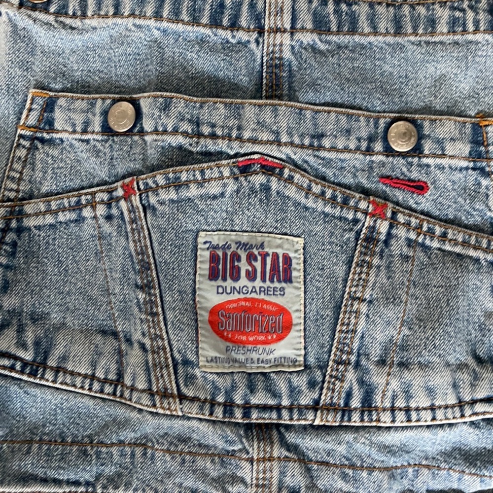 Vintage Rare Big Star Dungarees denim overalls size S